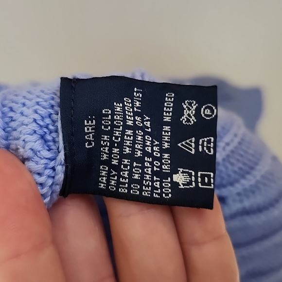 Vintage Ralph Lauren Sport periwinkle blue cable knit sweater crewneck preppy - Picture 7 of 8